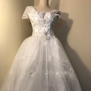 White debutante dress